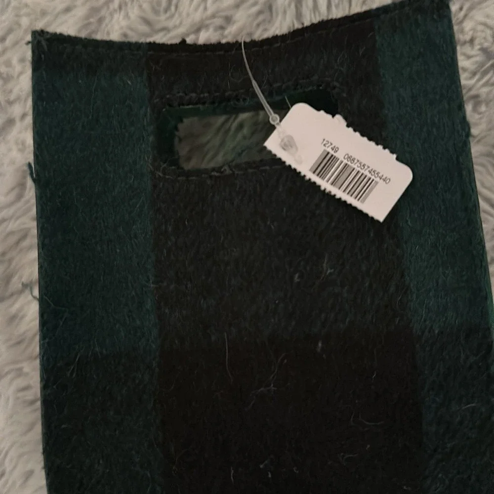 Bath & Body Works Green Black Buffalo Plaid Small Gift Tote Bag Holiday